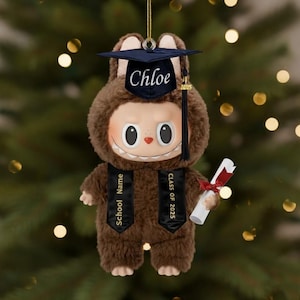 Personalized Graduation Ornament, Custom Name Graduate Keepsake, Class of 2025 Ornament