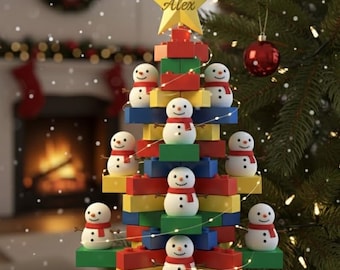 Adorno navideño personalizado con nombre de Papá Noel, regalo de Navidad para niños, regalo para amantes de los videojuegos, decoración para árbol de Navidad, regalo para nietos, regalo de Navidad para maestros.
