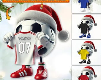 Personalized Soccer 2025 Ornament, Soccer Player Gift, Soccer Team Gift, Soccer Christmas Decoration, Sport Christmas Ornament, Gift For Son