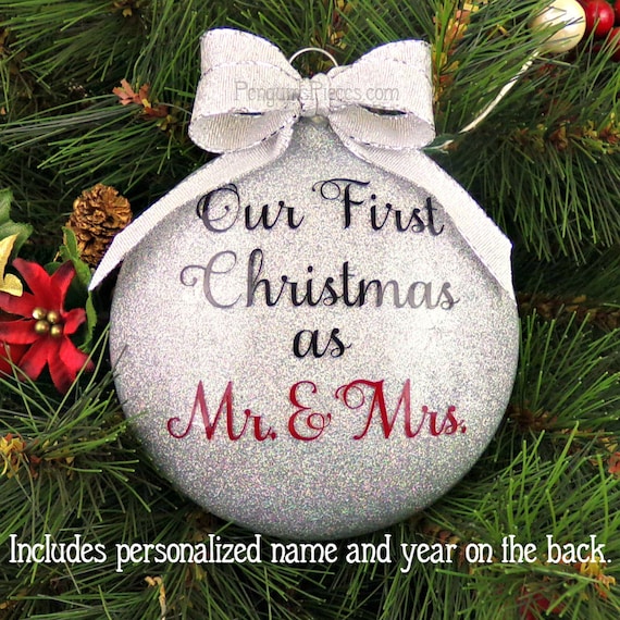 first christmas husband and wife ornament