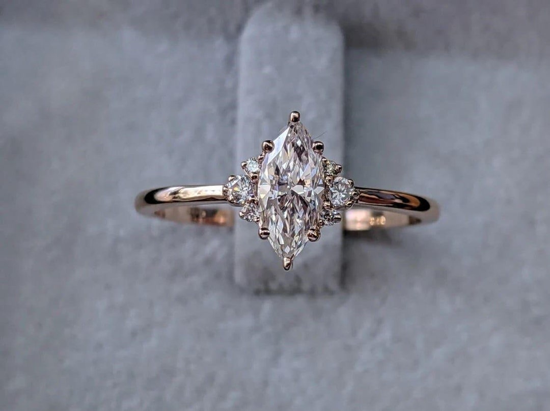 1.5 Ct Marquise Diamond Ring, Marquise Cut Engagement Ring, Ring for — free download