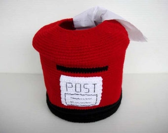 Crochet Pattern - POST BOX - Tissue Roll Holder - PDF  (00368)