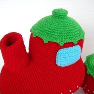 Crochet Pattern Strawberry Train Set PDF Toys 00367 image 3