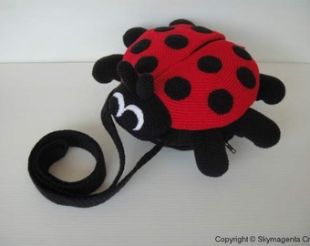 Crochet Pattern - LADYBUG Sling Bag - PDF  (00454)