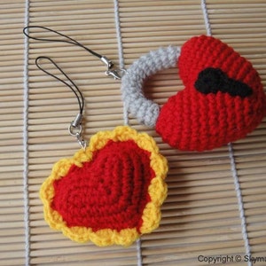 Miniature Crochet Pattern VALENTINE 2 Cell Phone Charm pdf 00343 image 4