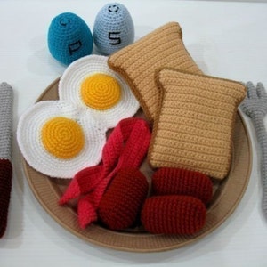 Crochet Pattern WESTERN BREAKFAST Toys / Playfood PDF 00434 image 1