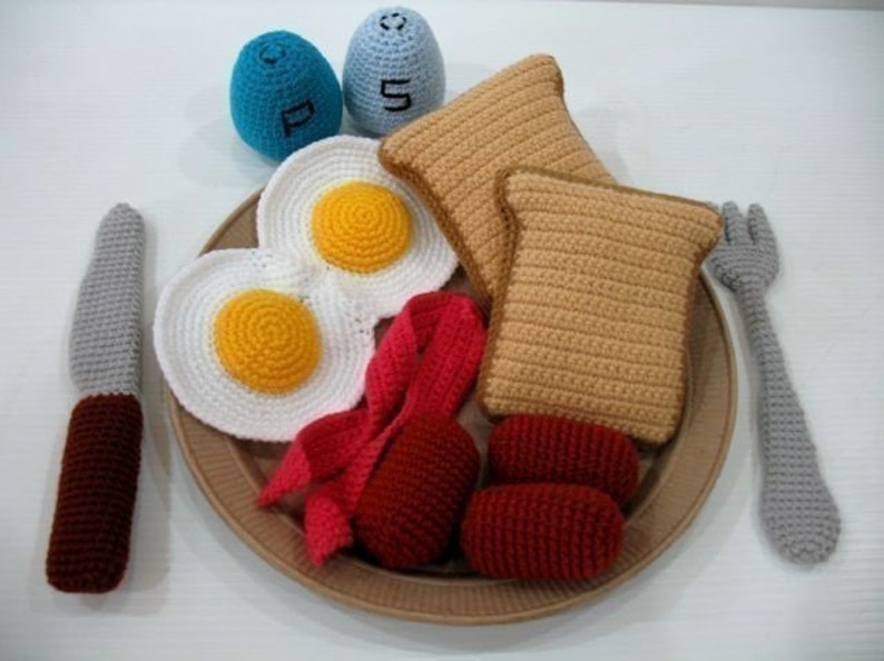 Crochet Pattern WESTERN BREAKFAST Toys / Playfood PDF 00434 image 1