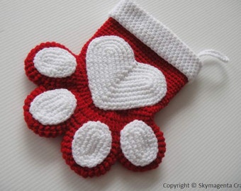 Crochet Pattern - PETS CHRISTMAS SOCKS - pdf pattern (00468)