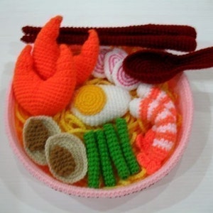 Crochet Pattern SEAFOOD RAMEN NOODLES Toys / Playfood pdf 00378 image 4
