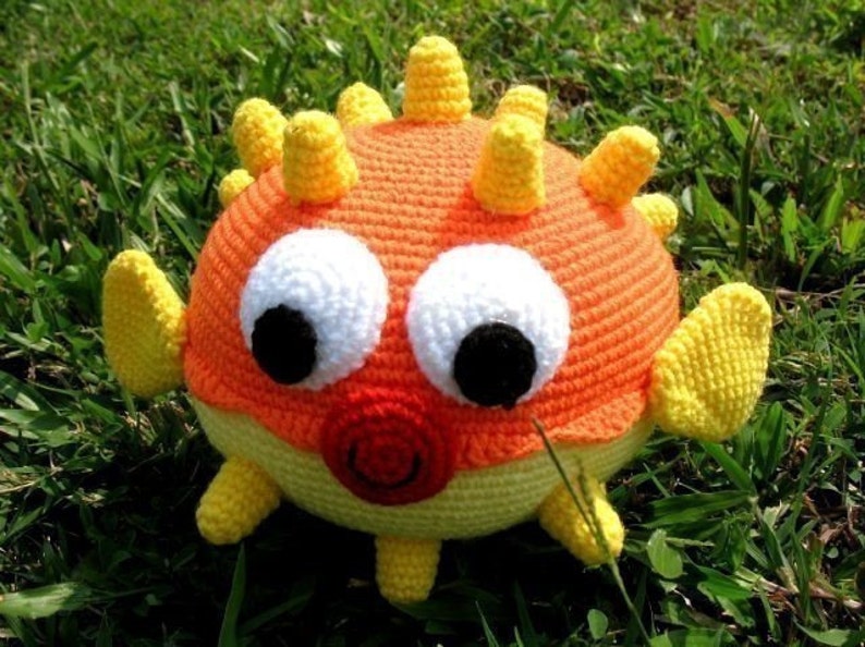 Crochet Pattern PUFF FISH Toys PDF 00391 image 1