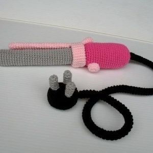 Crochet Pattern HAIR BLOWER and CURLING iron Toys pdf 00397 image 4