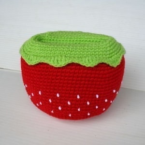 Crochet Pattern - Cell Phone Holder - STRAWBERRY  (00394)