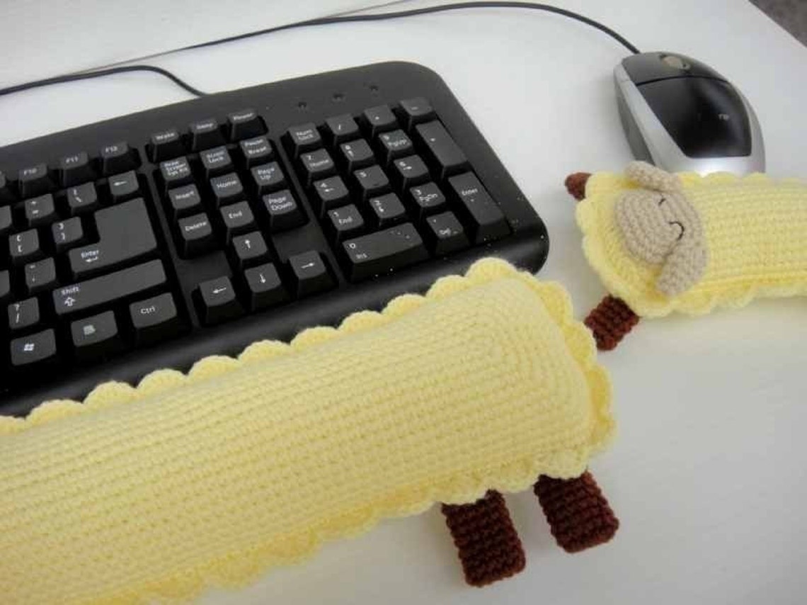 Crochet Pattern SHEEP Keyboard and Mouse Wrist Rest PDF/ Etsy