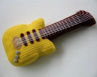 Crochet Pattern - ELECTRIC GUITAR- Toys - PDF  (00447)