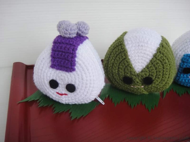 Crochet Pattern ONIGIRI purse 2 PDF 00352 image 2