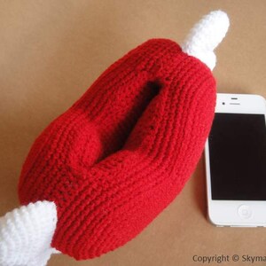 Crochet Pattern Cell Phone Holder HEART 00438 image 5