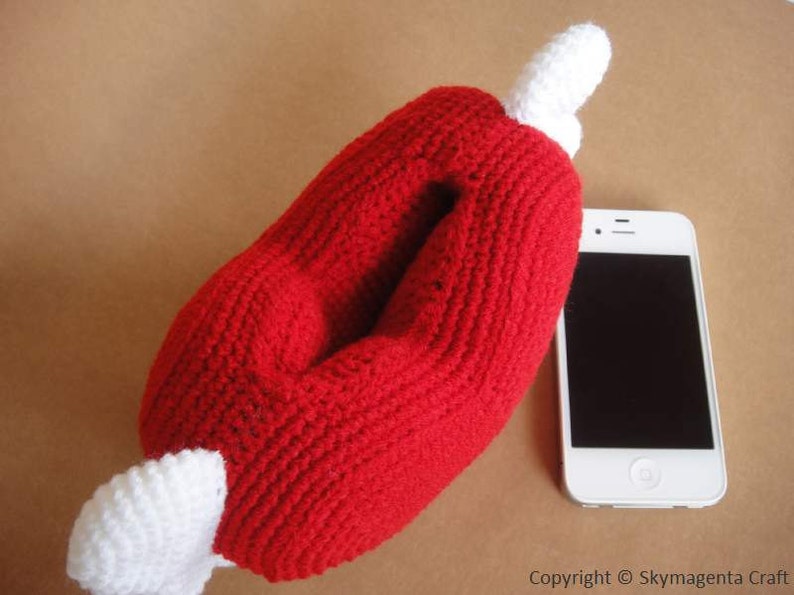 Crochet Pattern Cell Phone Holder HEART 00438 image 5