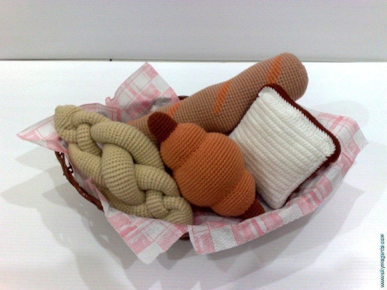 Crochet Pattern-BREAD RECIPE-play food/ toys 00362 image 1