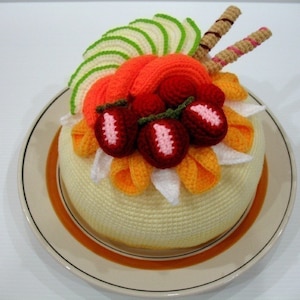 Crochet Pattern- Tasty FRUIT CAKE-Play Food/Toys PDF (00372)