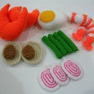 Crochet Pattern SEAFOOD RAMEN NOODLES Toys / Playfood pdf 00378 image 2