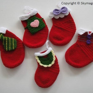 Crochet Pattern FAMILY CHRISTMAS SOCKS deco pdf 00467 image 1