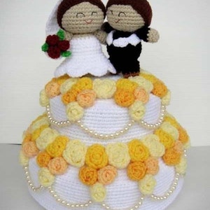 Crochet Pattern WEDDING CAKE Playfood / Toys / PDF 00375 image 1