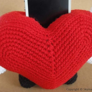 Crochet Pattern Cell Phone Holder HEART 00438 image 2