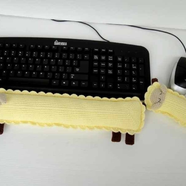 Crochet Pattern - SHEEP - Keyboard and Mouse Wrist Rest - PDF/ Toys/ Deco  (00410)