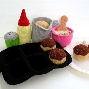 Crochet Pattern - TAKOYAKI OCTOPUS BALL - Toys / Playfood  (00422)