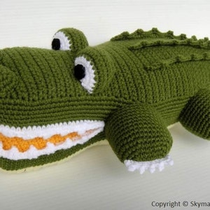 Crochet Pattern - ALLIGATOR - Toys / PDF (00465)