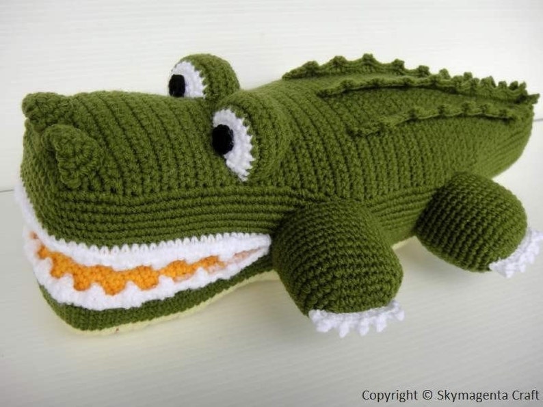 Crochet Pattern ALLIGATOR Toys / PDF 00465 image 1