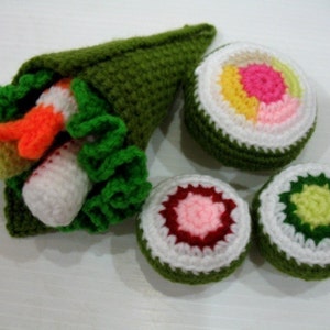 Crochet Pattern SUSHI play food / toys 00442 image 2