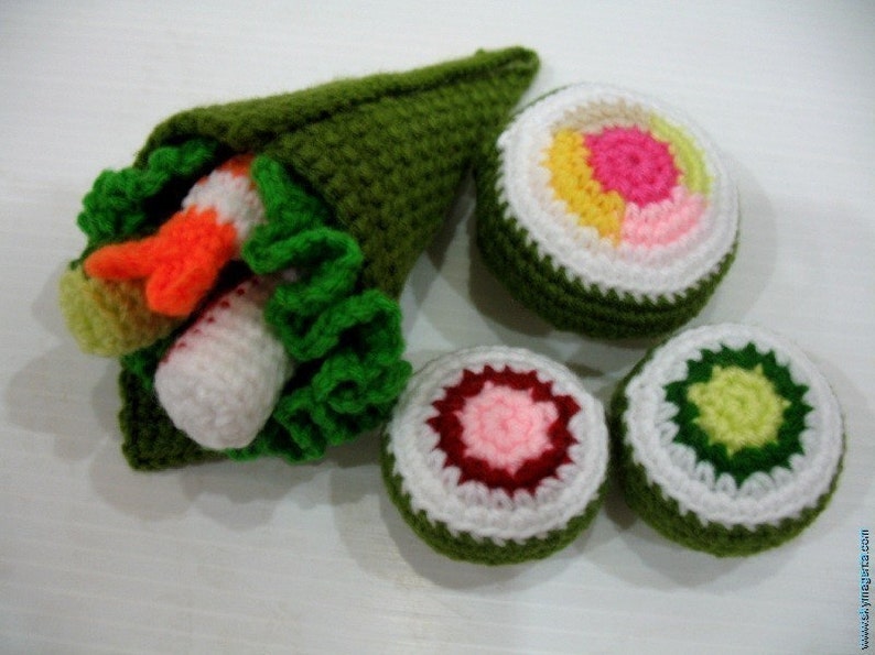 Crochet Pattern SUSHI play food / toys 00442 image 2