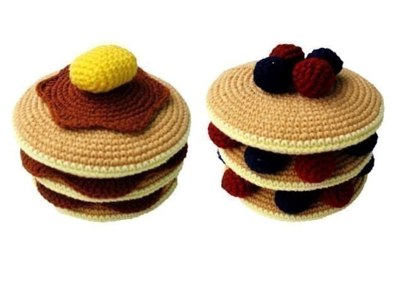 Crochet Pattern PANCAKES Toys / Playfood PDF 00435 image 2