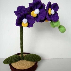 Crochet Pattern - ORCHID - Flower / Plant - PDF (00414)