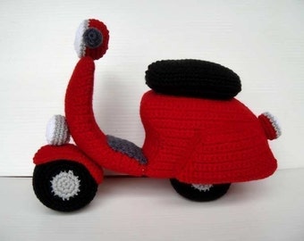 Crochet Pattern - SCOOTER - toys - in PDF  (00462)