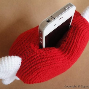 Crochet Pattern Cell Phone Holder HEART 00438 image 4