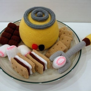 Crochet Pattern - SMORES and KIT- Toys / Playfood - PDF  (00376)