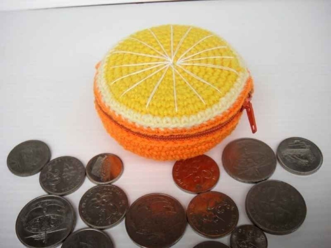 Crochet Pattern FRUIT PURSE 1 Orange Apple and Kiwi PDF Etsy