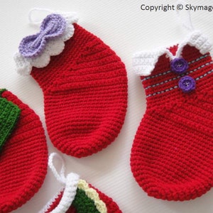 Crochet Pattern FAMILY CHRISTMAS SOCKS deco pdf 00467 image 3