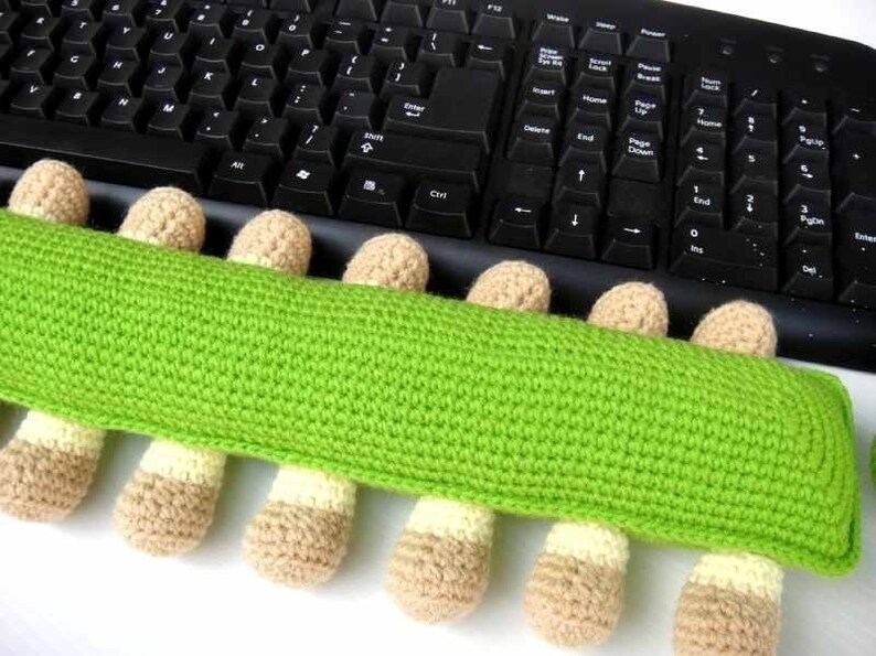 Crochet Pattern CATERPILLAR Keyboard and Mouse Wrist Rest Etsy