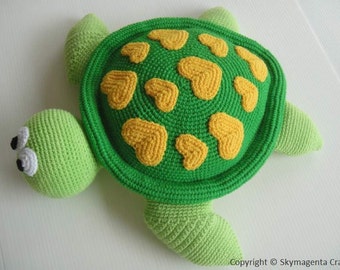 Crochet Pattern - SEA TURTLE - Toys - pdf  (00449)