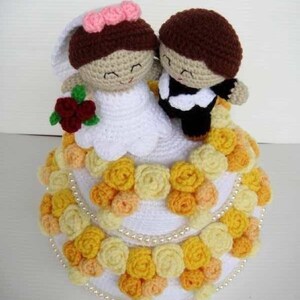 Crochet Pattern WEDDING CAKE Playfood / Toys / PDF 00375 image 5