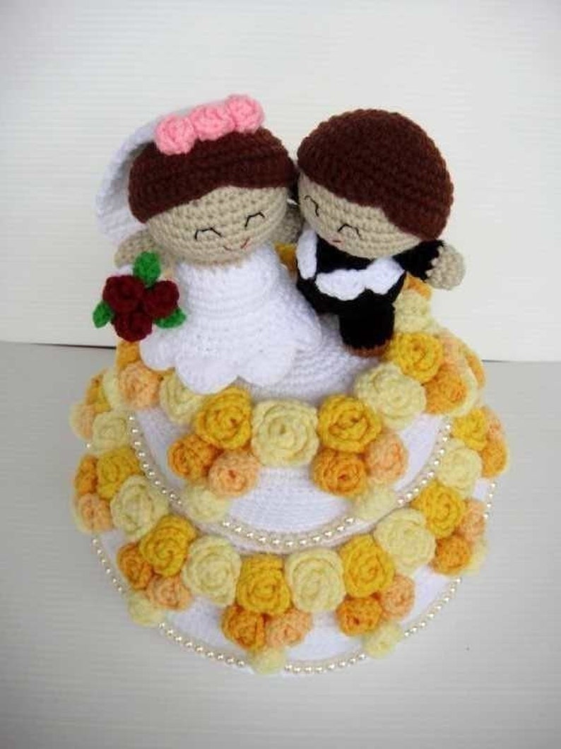 Crochet Pattern WEDDING CAKE Playfood / Toys / PDF 00375 image 5