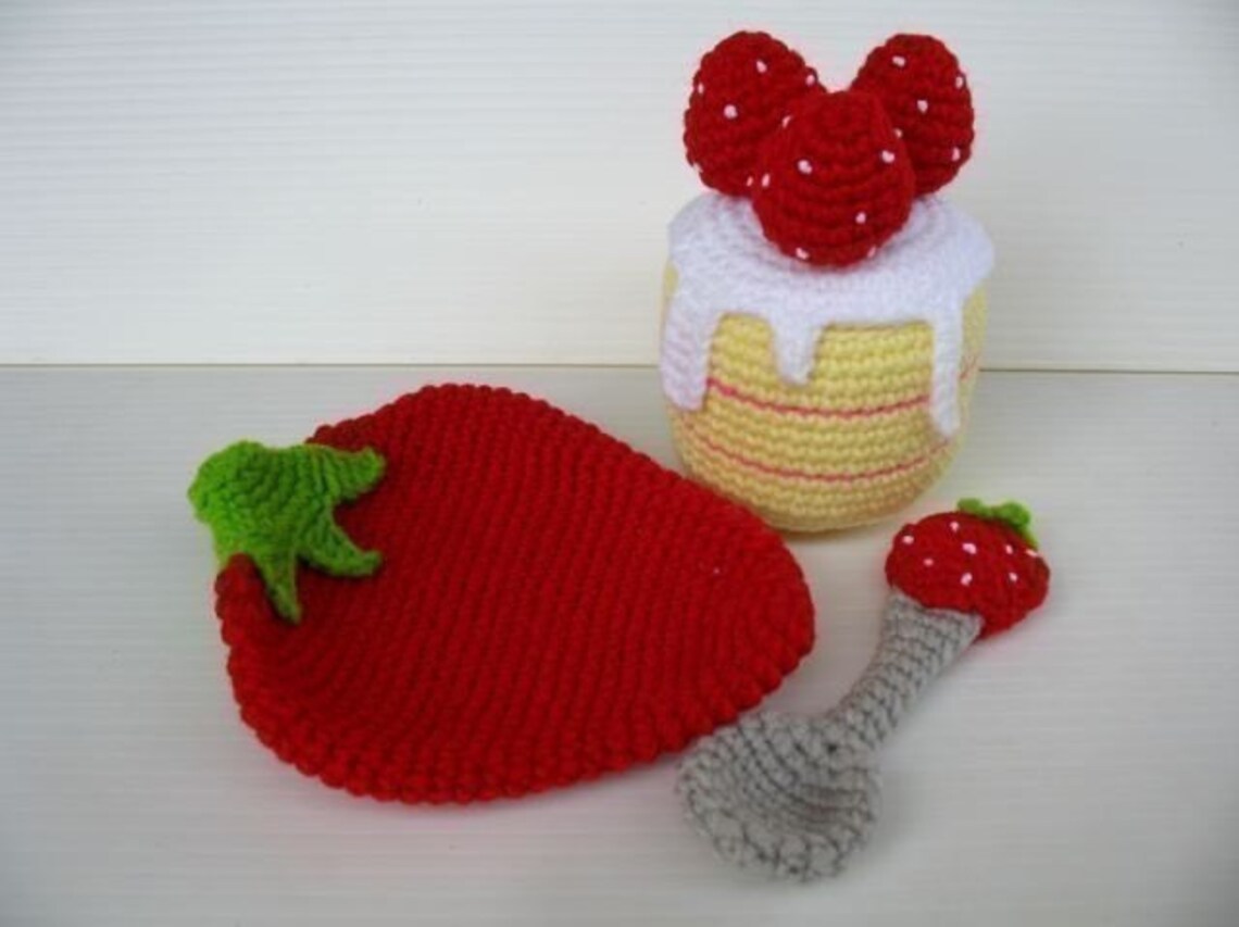 Crochet Pattern STRAWBERRY TEA SET Toys Pdf 00448 Etsy