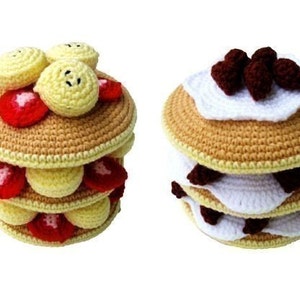 Crochet Pattern PANCAKES Toys / Playfood PDF 00435 image 3