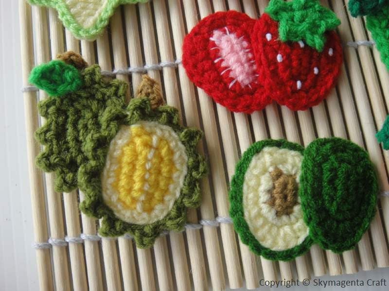 Crochet Pattern FRUIT APPLIQUE 2 PDF 00383 - Etsy