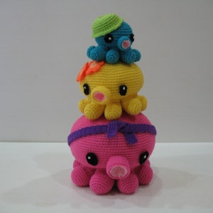 Crochet Pattern OCTOPUS FAMILY Toys PDF 00385 image 2