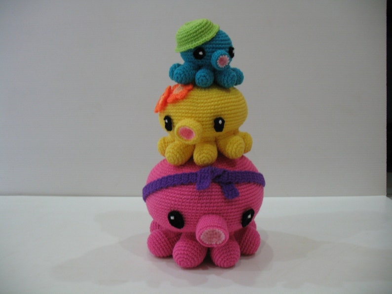 Crochet Pattern OCTOPUS FAMILY Toys PDF 00385 image 2