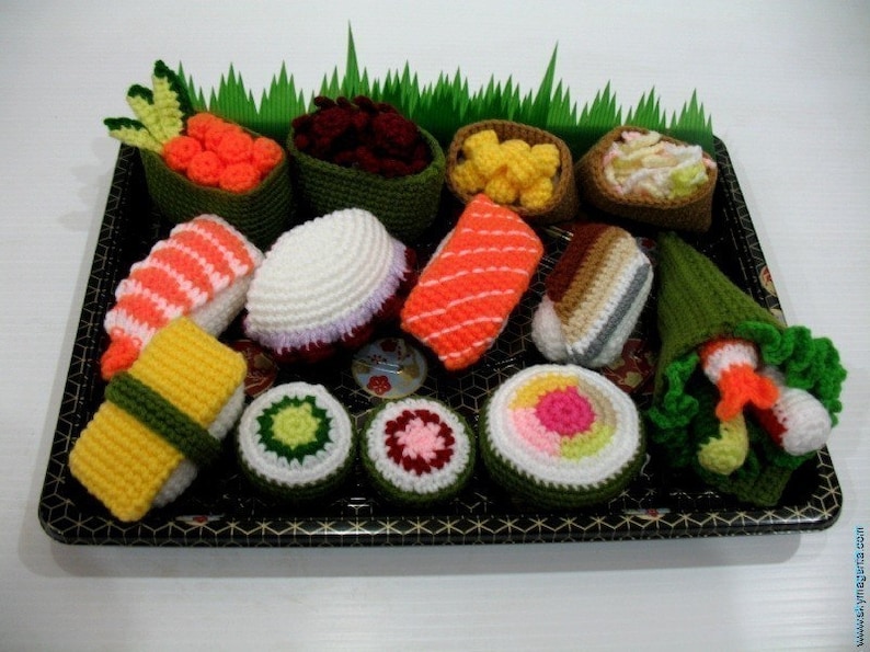 Crochet Pattern SUSHI play food / toys 00442 image 1